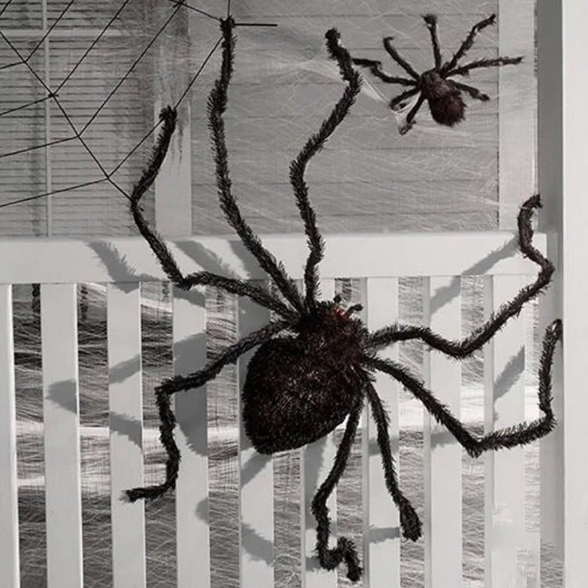 Halloween black giant spider