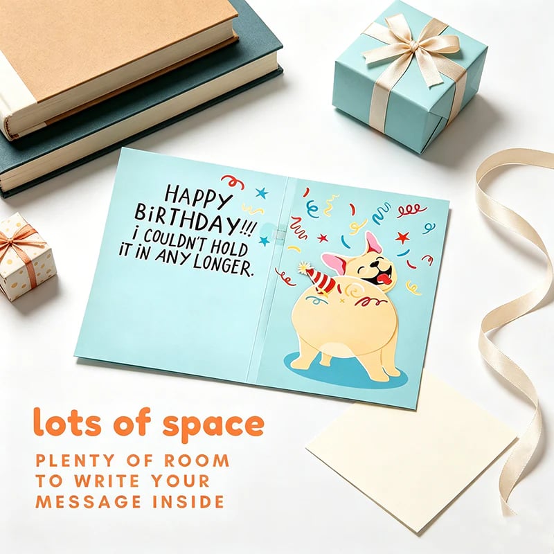 💨🐶 Hilarious Farting Dog Birthday Card | Interactive Sound & Motion Gag Gift 🎉