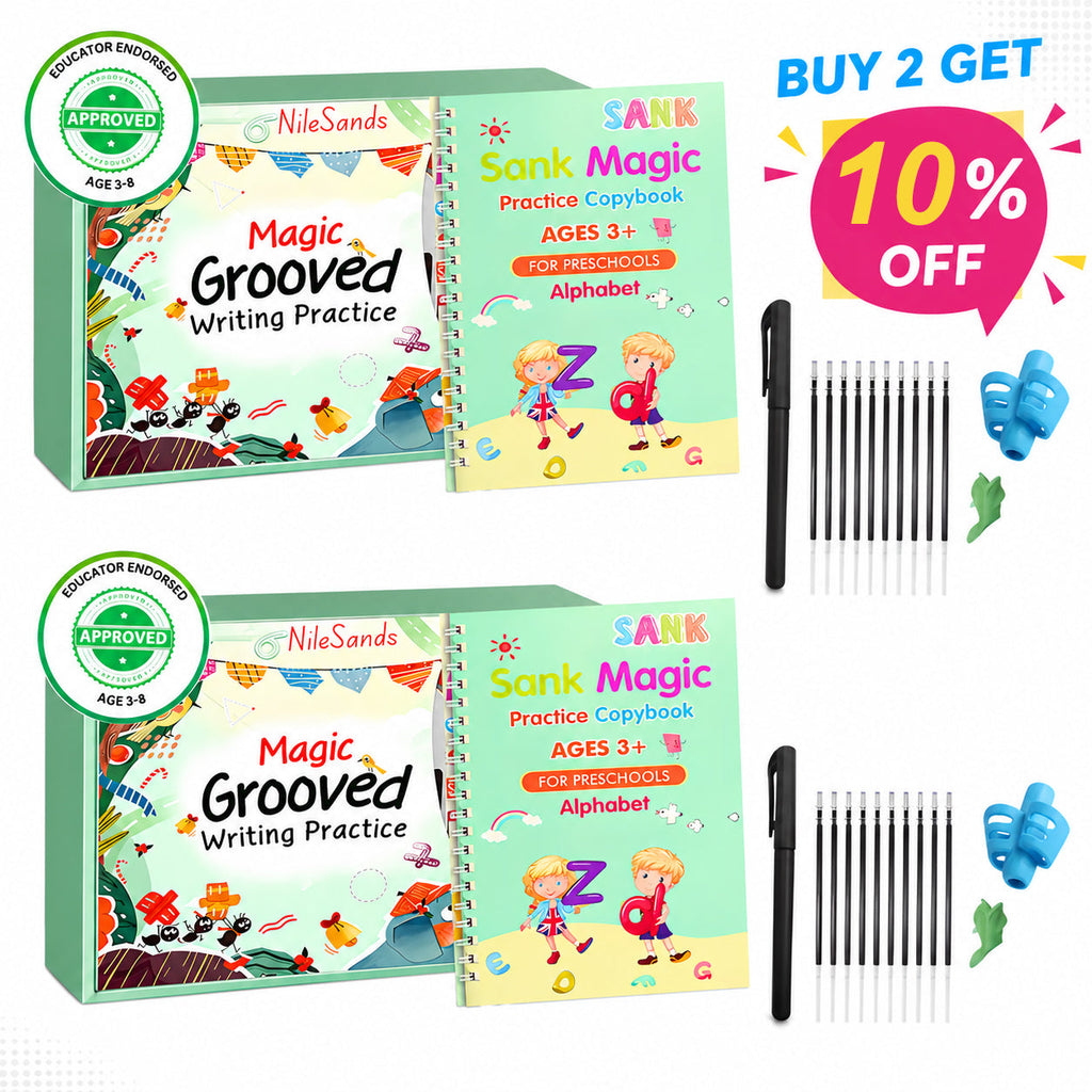 💥LAST DAY SALE 50%OFF📚MagicBook | Kids Practice Copybook Set (4Pcs/Set)