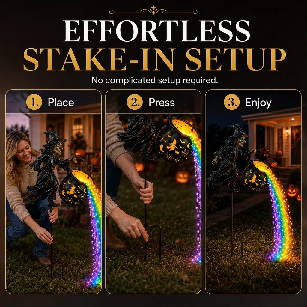 Early Halloween Special 49% OFF🎃Halloween Witch Cauldron Garden Light