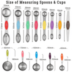 ⚡50K+ SOLD - Stainless Steel Magnetic Measuring Spoons Set