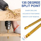 🔥Last Day Buy 1 get 1🔥Ultra-Practical Titanium-Coated Drill Bit Set🔧