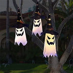Glowing ghost witch hat halloween decorations outdoor hanging lighted decor