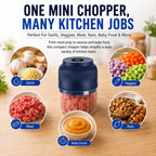 🔥Limited Time Buy One Get One Free!🔋 Wireless Mini Food Chopper with USB Charging