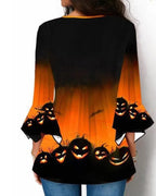 Irregular halloween print top