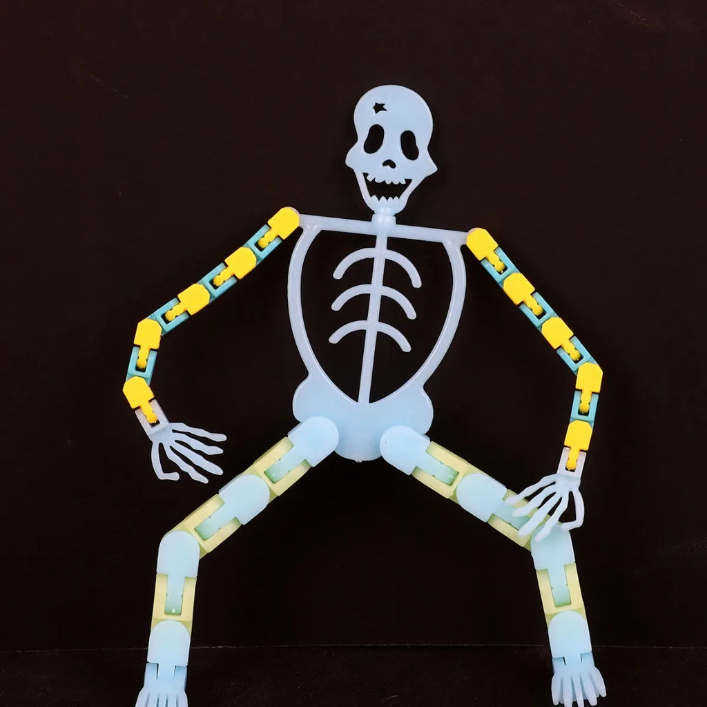 ✨Fluorescent Skeleton Man💀Halloween Decorative Transformable Skeleton Fidget Toy