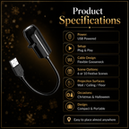 Plug-&-Play HD Christmas Projector – 6 or 10 Festive Scenes