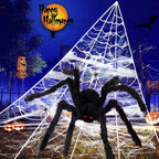 Halloween black giant spider