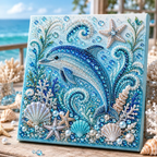 🔥Last Day 50% OFF - 🌊✨ Ocean Theme Pearl Art DIY Kit – Relaxing DIY Craft to Create Stunning Coastal Artwork