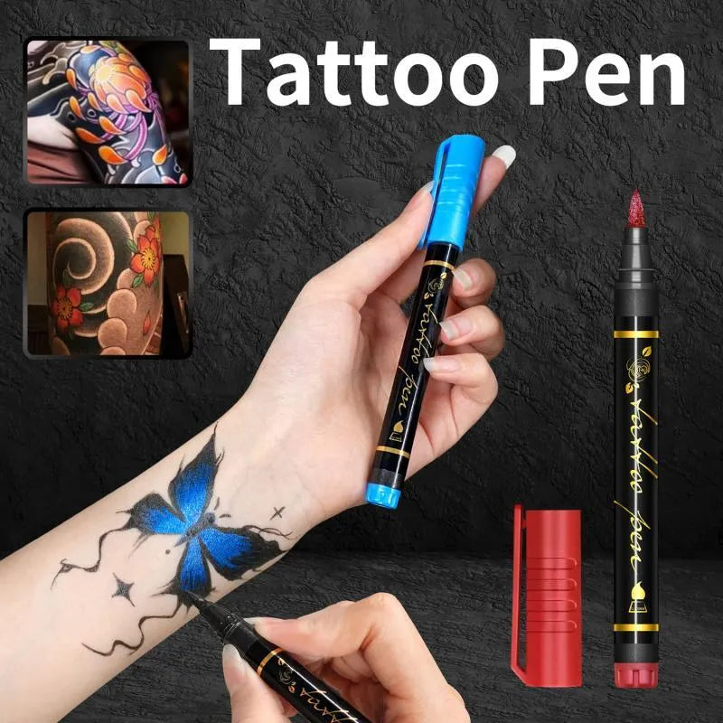 💥Temporary Tattoo Markers Set-10-Color Body Art Pens🌈