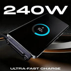 240W Fast-Charging Cable with Built-In Phone Stand