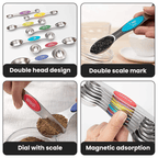 ⚡50K+ SOLD - Stainless Steel Magnetic Measuring Spoons Set