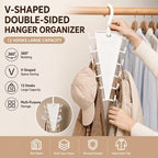 🔥LAST DAY -BUY 2 GET 4 FREE-$5.5 EACH🎁Multi-Functional V-Shaped Double Sided Hanger Storage Rack